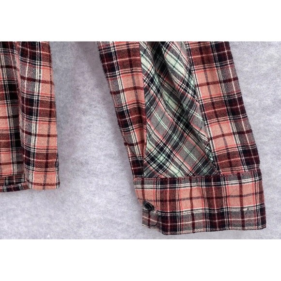 Maison Scotch Western Shirt Womens 3 Mixed Plaid Smiley Pockets Studded US 8 - Picture 10 of 15